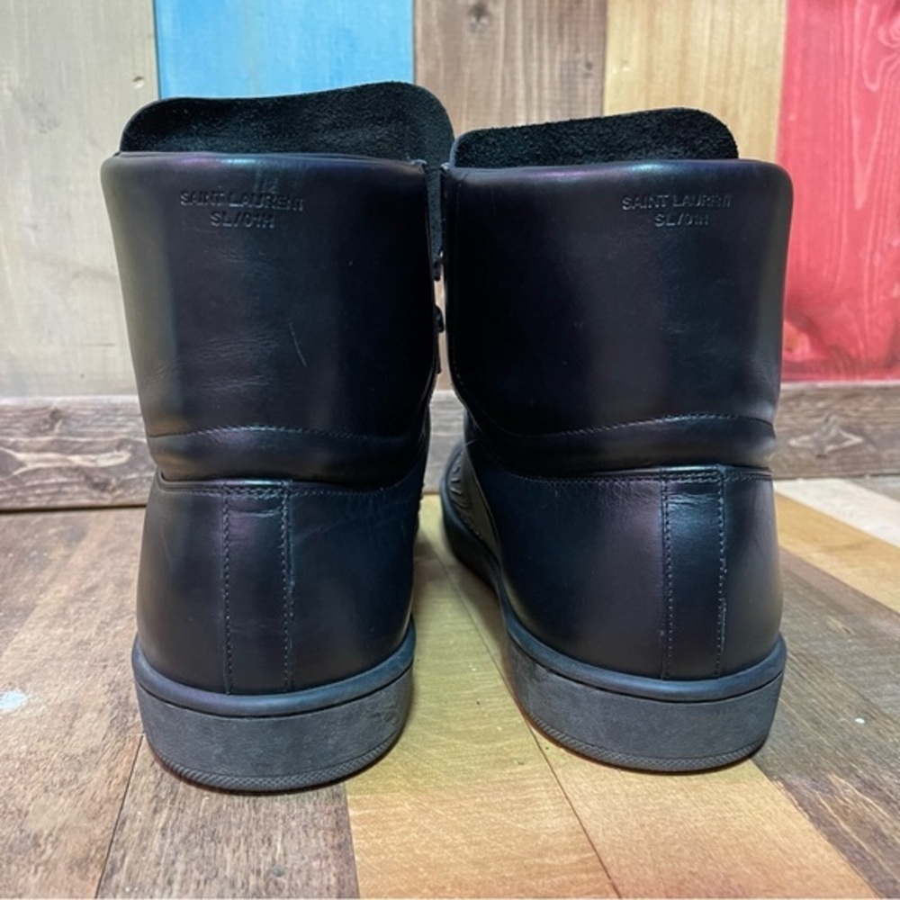 Ysl Saint Laurent Paris 14Aw High- Sneakers Size 10.5 US - EUC🔥EUC🔥 Authentic​ - Picture 6 of 13